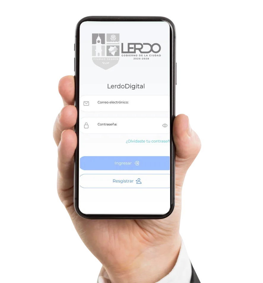 Aplicación móvil mostrada en un teléfono