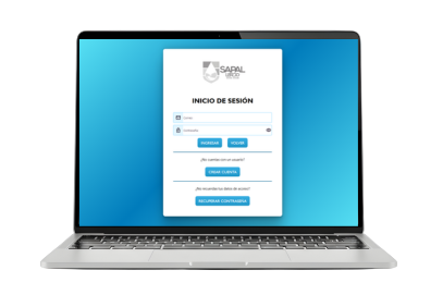 Computadora portátil mostrando una plataforma web