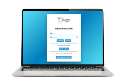 Computadora portátil mostrando una plataforma web